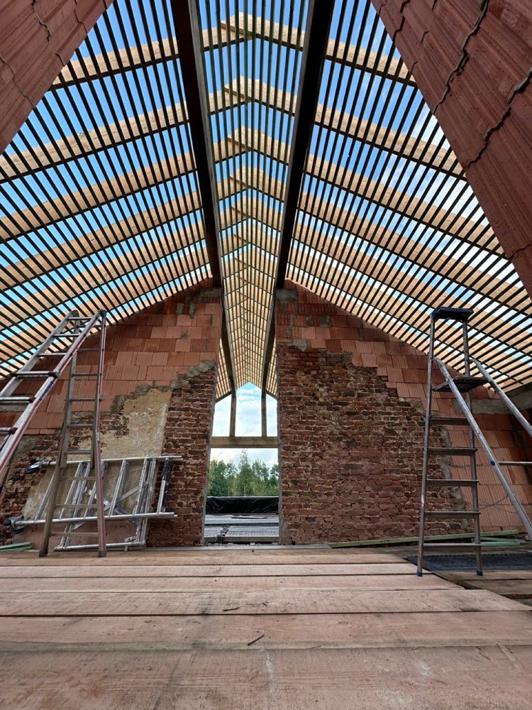 Chantier construction bois ossature — CARTDESIGN Belgique