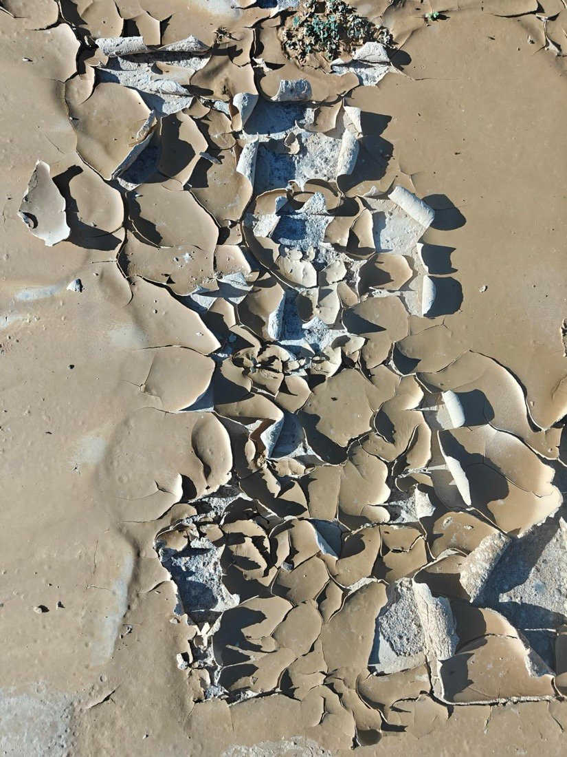 Terre crue séchée, craquelures naturelles — CARTDESIGN